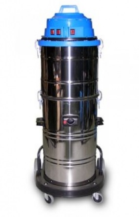 Průmyslový vysavač SOTECO V 633M nerez třímotorový na jemný prach (3500 W) / Nádrž objem 65 l / Podtlak 240 mbar / Průtok vzduchu 640 m³ / h